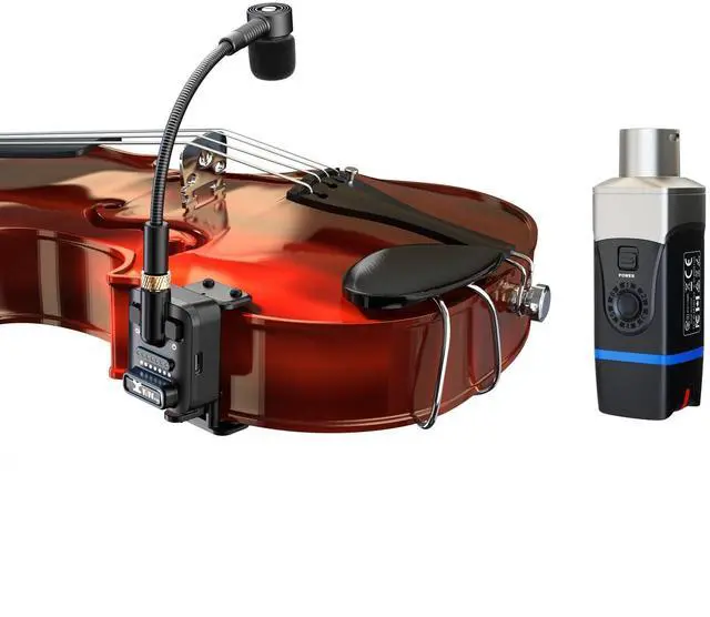 Main image of U9 Violin Mandolin Instrument Microphone Wireless System 2.4 GHz Wireless Microphone Transmitter and Receiver for Violin and Viola, Mandolin