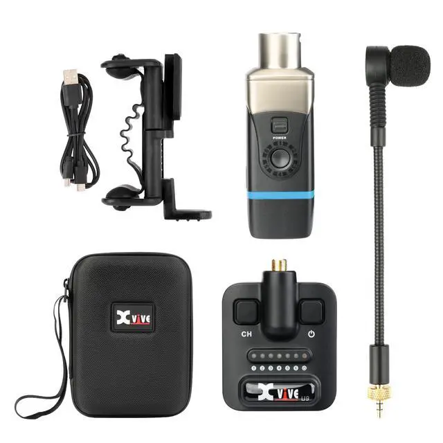 Alt view image 6 of 6 - U9 Violin Mandolin Instrument Microphone Wireless System 2.4 GHz Wireless Microphone Transmitter and Receiver for Violin and Viola, Mandolin