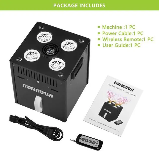 Alt view image 7 of 7 - Stage Bubble Machine with Lights DMX Wireless Remote | Supports Wedding, Commercial Show, kKid Party & Carnival for Vivid Stage Atmosphere Control