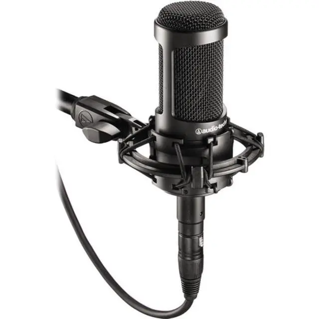 Alt view image 3 of 7 - AT2035 Cardioid Condenser Microphone Bundle with XLR Cable + Microphone Arm + U Shape Pop Shield + Microfiber Cloth (5 Items)