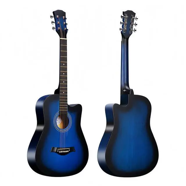 Alt view image 5 of 5 - 38inch Wood Acoustic Guitar for Adults, 6 Steel-String Acoustic Guitar With Bag and Elementary Tutorial of Folk Guitar for Beginners