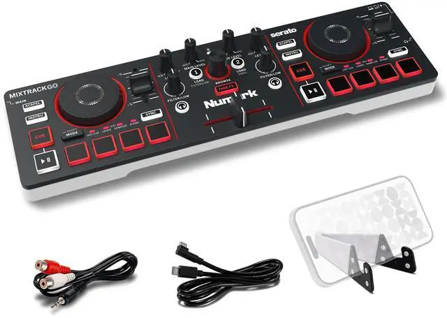 Main image of MixTrack Go Compact Bluetooth DJ Controller with Stems Control | 2-Deck DJ Mixer, for Beginners & Mobile DJs, Smart Fader, USB-C, Serato DJ Lite & Algoriddim djay Included, Gen 4