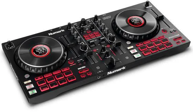 Main image of Mixtrack Platinum FX Serato DJ Controller with Jog Wheel Displays, 4 Decks, Mixer, Effects Paddles and Audio Interface