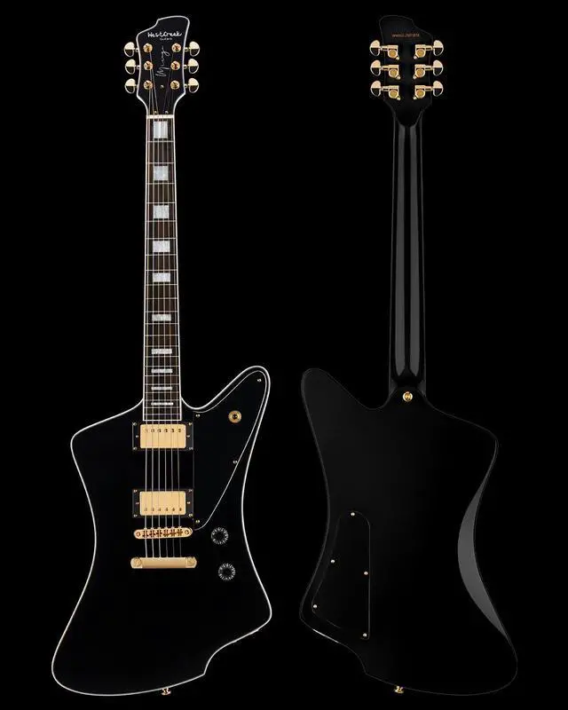 Alt view image 2 of 7 - WestCreek Mirage Solid Body Electric Guitar, Mahogany Body, Maple Neck, Rosewood Fretboard, Rounded End Frets, Bone Nut (Glossy Obsidian Black)