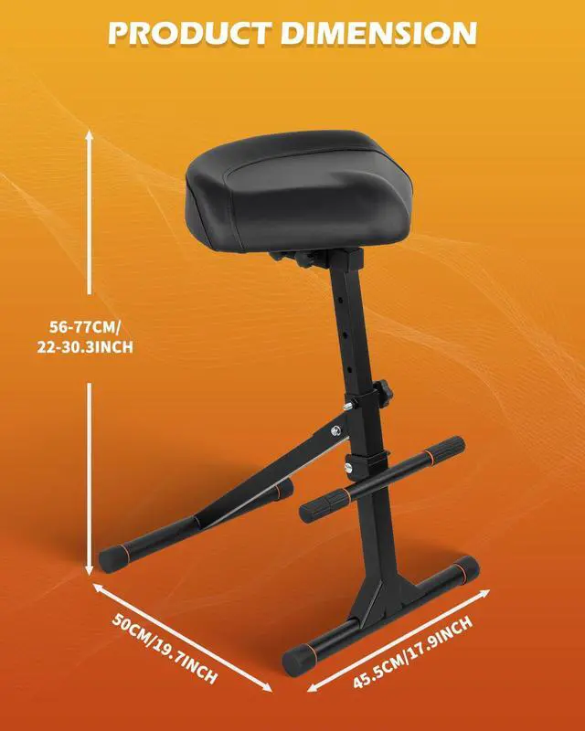 Alt view image 2 of 7 - Guitar Stool, Height Adjustable Guitar Seat, Adjustable Footrest Guitar Chair for Kids Adults Guitarist, Portable and Foldable Drum Stool Throne for Drummer (SGT-20)