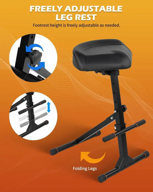 Alt view image 3 of 7 - Guitar Stool, Height Adjustable Guitar Seat, Adjustable Footrest Guitar Chair for Kids Adults Guitarist, Portable and Foldable Drum Stool Throne for Drummer (SGT-20)