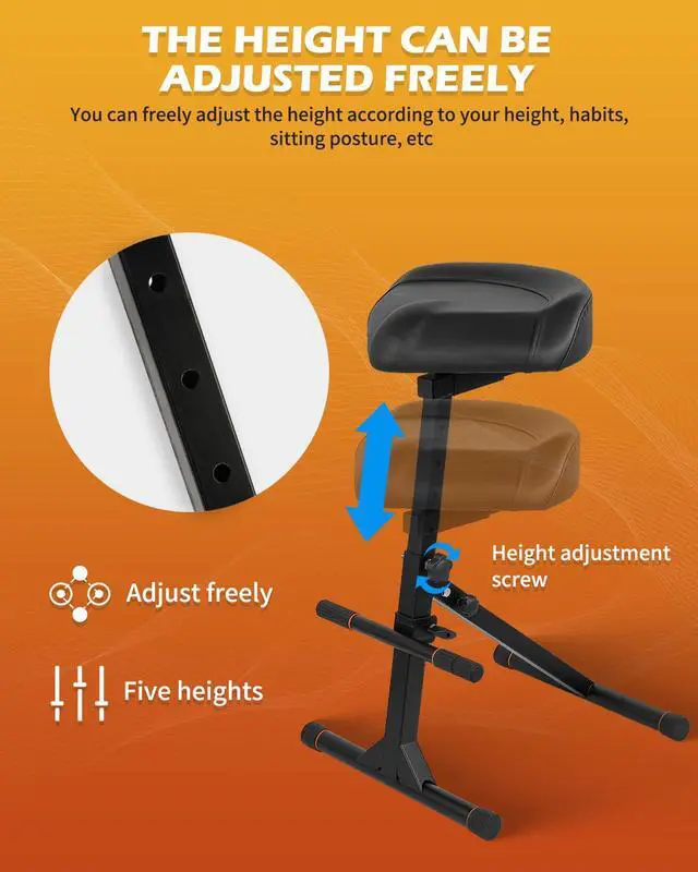 Alt view image 5 of 7 - Guitar Stool, Height Adjustable Guitar Seat, Adjustable Footrest Guitar Chair for Kids Adults Guitarist, Portable and Foldable Drum Stool Throne for Drummer (SGT-20)