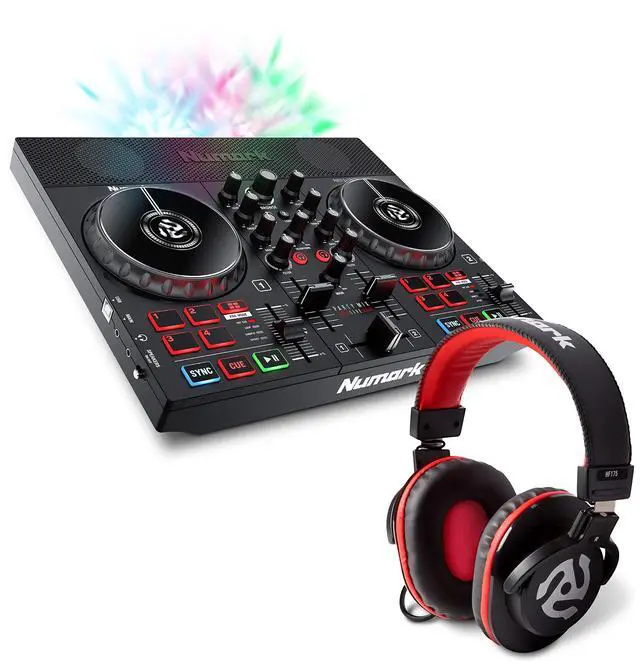Main image of DJ Controller Bundle - DJ Set with Built in Speakers, Party Lights, DJ Mixer, Audio Interface and DJ Headphones - Party Mix Live and HF175