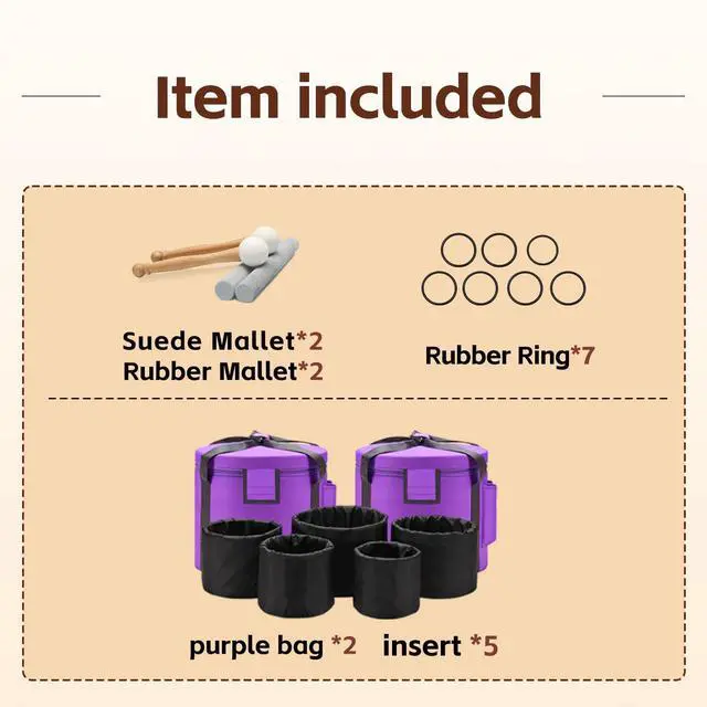 Alt view image 6 of 6 - Crystal Singing Bowl 440HZ 6-12 Inch 7 Colored | Quartz Frosted Chakra Sound Bowl Colorful Healing Instrument with 2 PCS Travel Carry Case Bag for Meditation