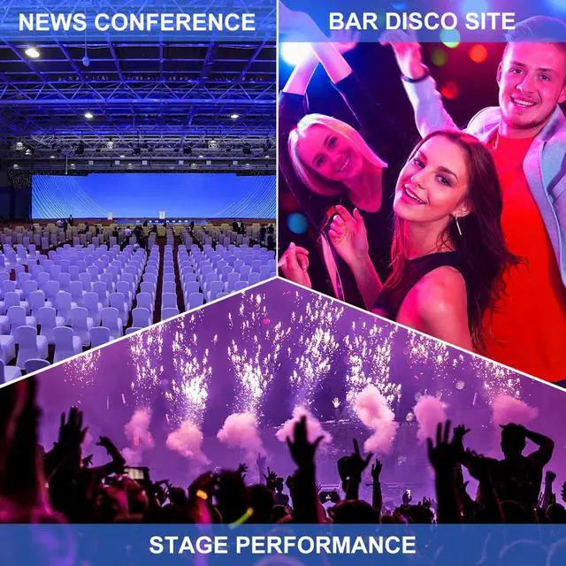 Alt view image 7 of 7 - DJ Lights Stand with Round T Bar, Heavy Duty Par Can Tripod for 7 Lights Stage Light Stand Adjustable Height 55-100 Inch, DJ Lighting Suitable for Stages, Bar, Banquet, Party
