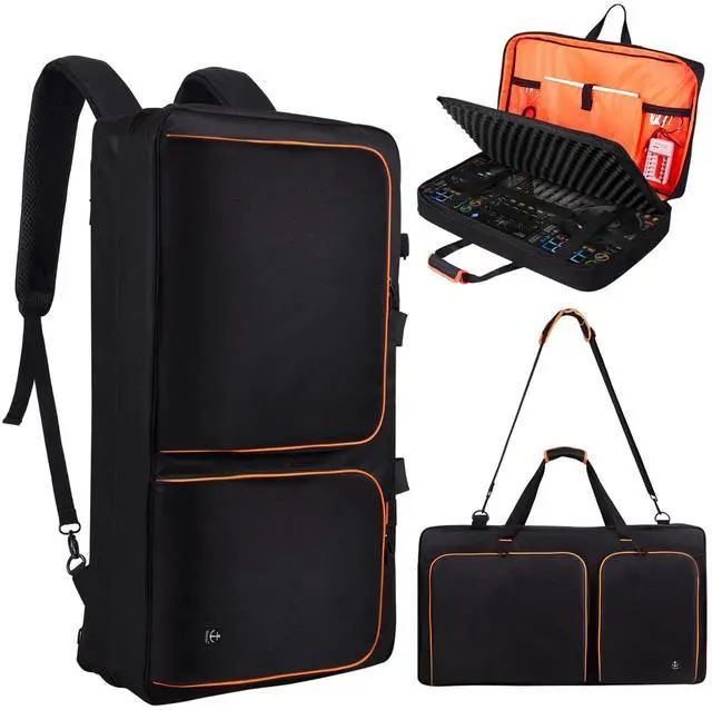 Main image of DJ Controller Case for DDJ-FLX10/ 1000/REV7/REV5/800/ FLX6 AlphaTheta DDJ-GRV6 With Thick EVA Padding, Adjustable Shoulder Strap,Fits Up to 15.6" Laptops Perfect for DJ and Music Producers