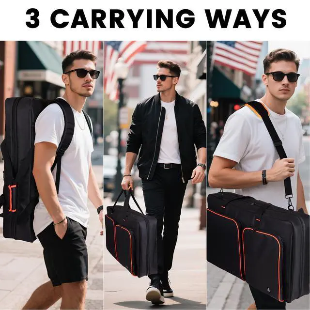 Alt view image 3 of 7 - DJ Controller Case for DDJ-FLX10/ 1000/REV7/REV5/800/ FLX6 AlphaTheta DDJ-GRV6 With Thick EVA Padding, Adjustable Shoulder Strap,Fits Up to 15.6" Laptops Perfect for DJ and Music Producers