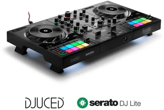 Main image of DJControl Inpulse 500: 2-deck USB DJ controller for Serato DJ and DJUCED (included) | Serato Dj Lite and Djuced Included, Built-in Audio Interface, 16 Rgb Pads, Touch Jog Wheels