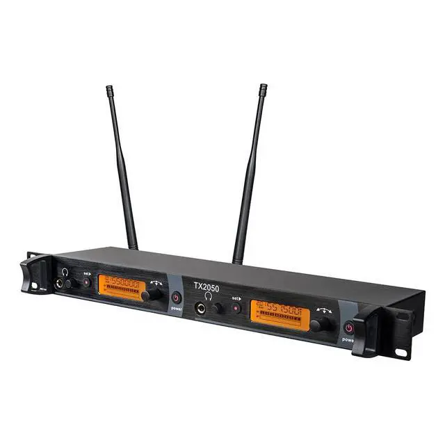 Alt view image 2 of 7 - Wireless in Ear Monitor System 2 Channel 5 Bodypacks Monitoring in Studio Monitor UHF Transmitter Frequency Monitoring Type for Stage Church Band Musicians School
