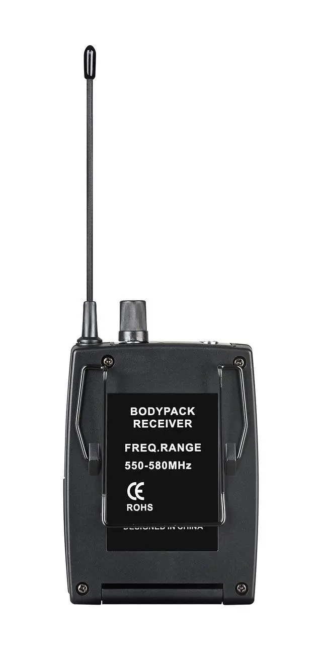 Alt view image 4 of 7 - Wireless in Ear Monitor System 2 Channel 5 Bodypacks Monitoring in Studio Monitor UHF Transmitter Frequency Monitoring Type for Stage Church Band Musicians School