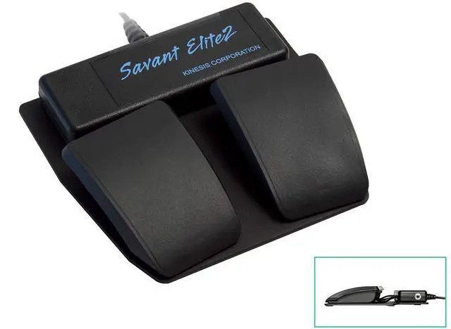 Main image of Savant Elite2 Programmable USB Dual Pedal Foot Switch with Extra Jack (FP20AJ)