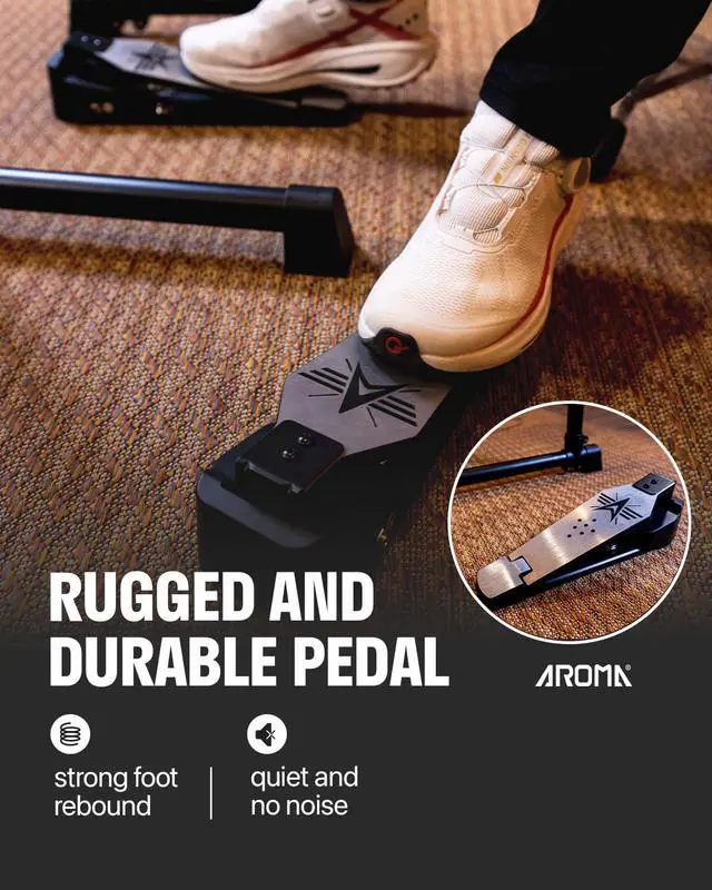 Alt view image 5 of 7 - TDX-18 Electronic Drum Set with 4 Quiet Mesh Drum Pads, 2 Switch Pedal, Portable and Solid Drum Set with, Bluetooth, Drum Throne, Headphones and Sticks