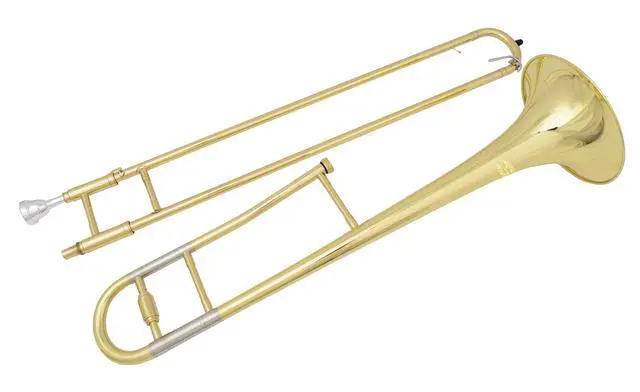 Alt view image 3 of 7 - GTD-2 B Flat Brass Trombone with Case & 12C Mouthpiece,Gold Finished,Tenor Trombone