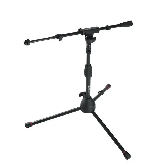 Alt view image 4 of 4 - Short Tripod Base Microphone Stand with Soft Grip Twist Clutch, Boom Arm, and Both 3/8" and 5/8" Adapters (GFW-MIC-2621)