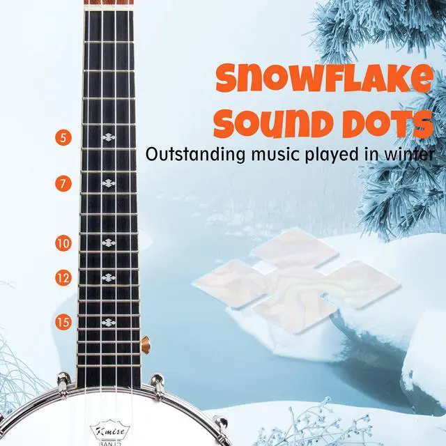 Alt view image 2 of 7 - Banjolele 4 String Banjo Ukulele 23 Inch Concert Size with Bag Tuner Strap Strings Pickup Picks Ruler Wrench Bridge