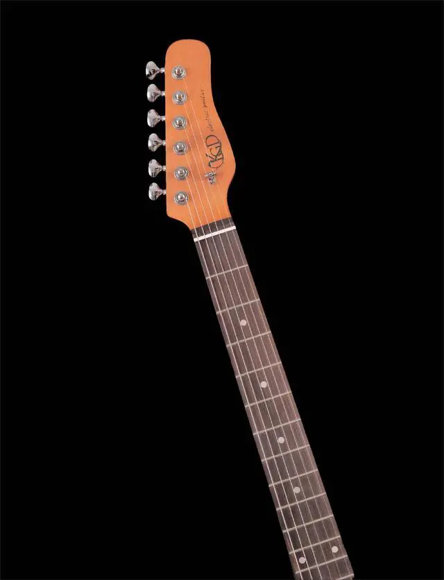 Alt view image 7 of 7 - Relic Electric Guitar,Roasted Maple Neck and Rosewood fingerboard,Bone Nut,6-String Relic Guitar,Professional/Full Size/Electric Guitars for Adults (Lake Blue)