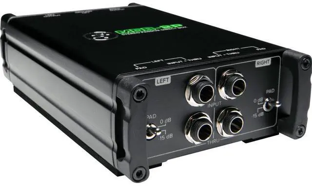 Main image of MDB Series, Passive Stereo Direct Box with dual 1/4 High-Impedance Inputs with Thru Outputs, 15db pads, and Dual Low-Impedance XLR Outputs with Ground Lift (MDB-2P)