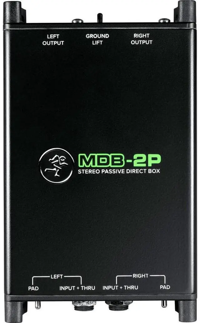 Alt view image 2 of 4 - MDB Series, Passive Stereo Direct Box with dual 1/4 High-Impedance Inputs with Thru Outputs, 15db pads, and Dual Low-Impedance XLR Outputs with Ground Lift (MDB-2P)