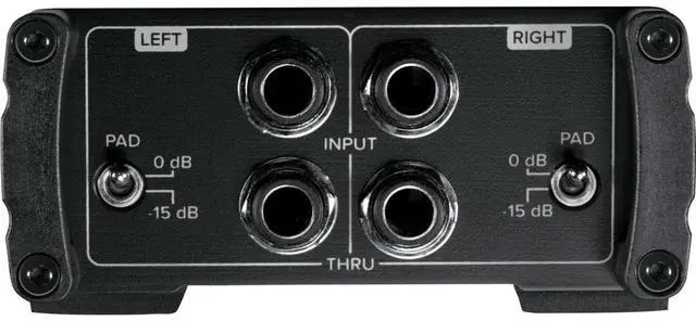 Alt view image 4 of 4 - MDB Series, Passive Stereo Direct Box with dual 1/4 High-Impedance Inputs with Thru Outputs, 15db pads, and Dual Low-Impedance XLR Outputs with Ground Lift (MDB-2P)