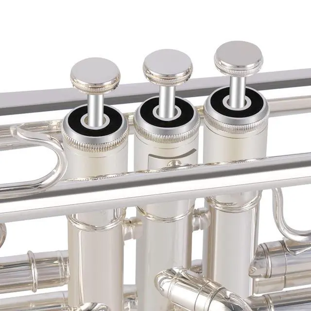 Alt view image 2 of 7 - Bb Trumpet Standard Trumpet Set with Carrying Case,Gloves, 7C Mouthpiece, Tuning Rod (Silver)