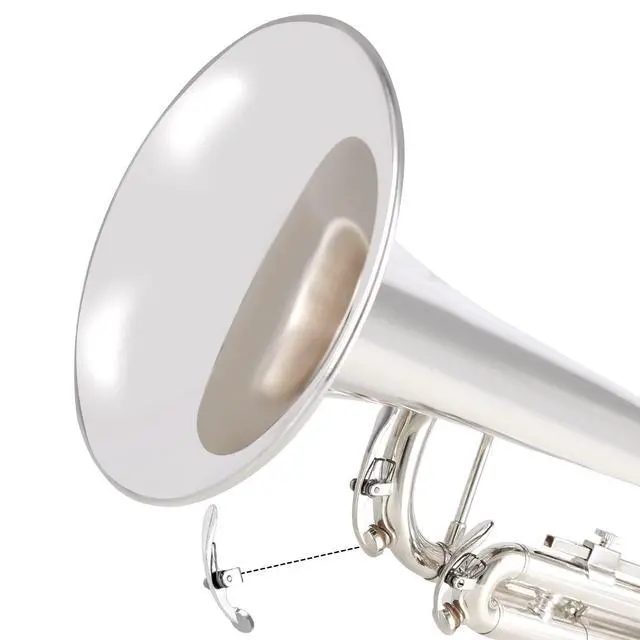 Alt view image 3 of 7 - Bb Trumpet Standard Trumpet Set with Carrying Case,Gloves, 7C Mouthpiece, Tuning Rod (Silver)