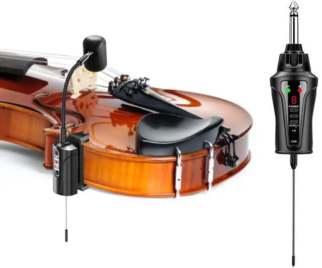 Main image of UHF Wireless Violin Microphone System Wireless Transmitter and Receiver Clip-on Instrument Microphones & Systems Mic for Violin, Musician, Active PA Systems, VT-5