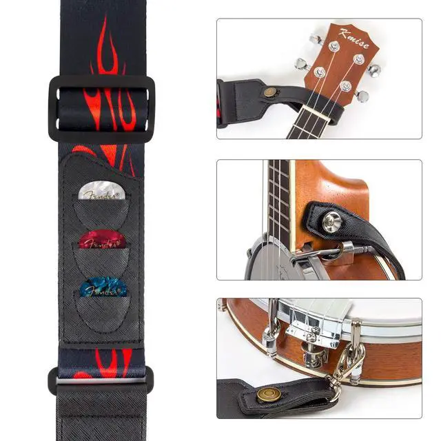 Alt view image 7 of 7 - Concert Size Banjolele, 23'' Sapele 4 Strings Portable Mini Banjo Ukulele, With Gig Bag, Tuner, Banjos Strap, Strings, Piezo Pickup, Picks, Ruler, Wrench, Bridge Beginner Kit for Professionals