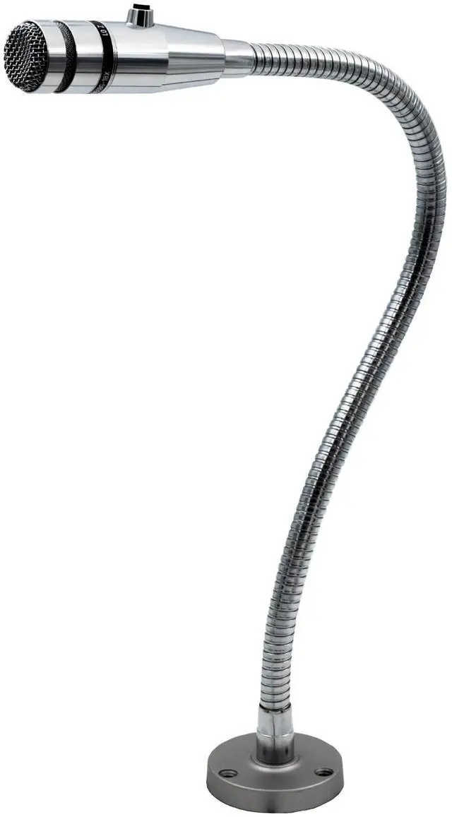 Main image of Push-to-Talk Microphone RBX-515SBG-18X Compatible with Shure 515SBG-18X for use in Restaurants Grocery Store Drive Thru - 20" Gooseneck, Mount Attached and 6½ Cord