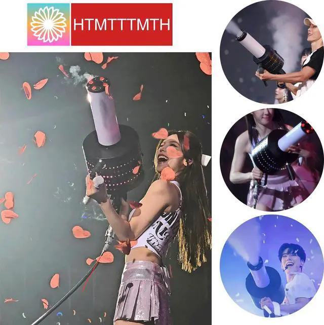 Alt view image 3 of 6 - Handheld CO2 Jet Confetti Machine LED CO2 Cannon Blaster Smoke Machine with RGB Lights Carbon Dioxide Gas Column Gun Stage Effect Equipment Tube 3m Hose for Nightclub Wedding Party DJ