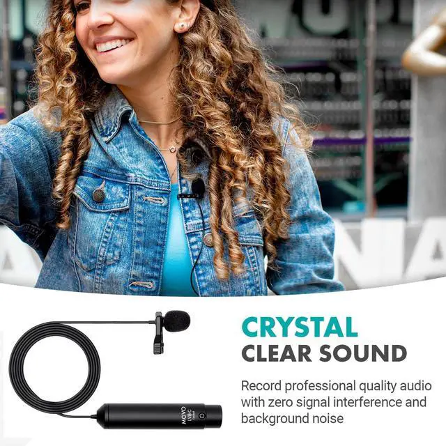 Alt view image 4 of 7 - LV8-C Broadcast-Quality XLR Lavalier Cardioid Condenser Wired Microphone with 12mm Mic Capsule for Accurate Voice Recording - Kit Includes Lapel Clip, Case and Windscreen