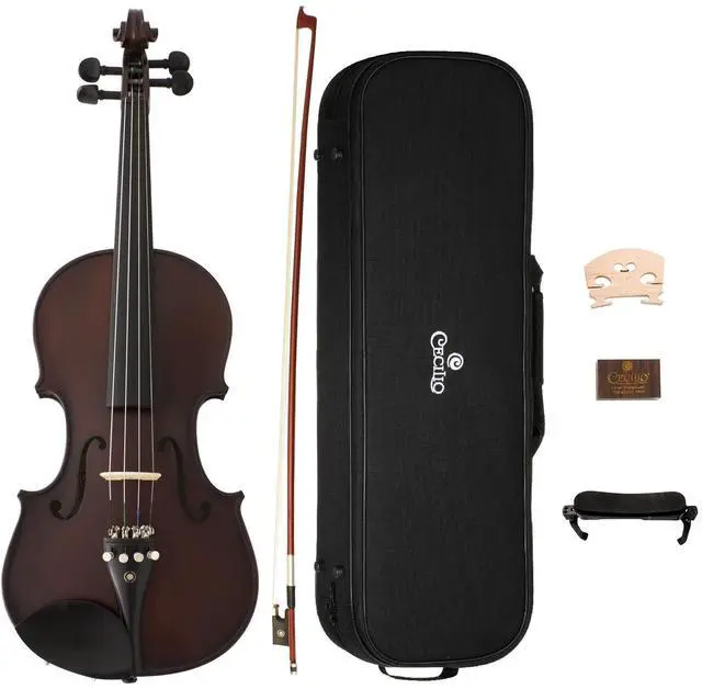 Main image of 4/4 Full Size Acoustic Violin, Solid Spruce Maple Body with Case