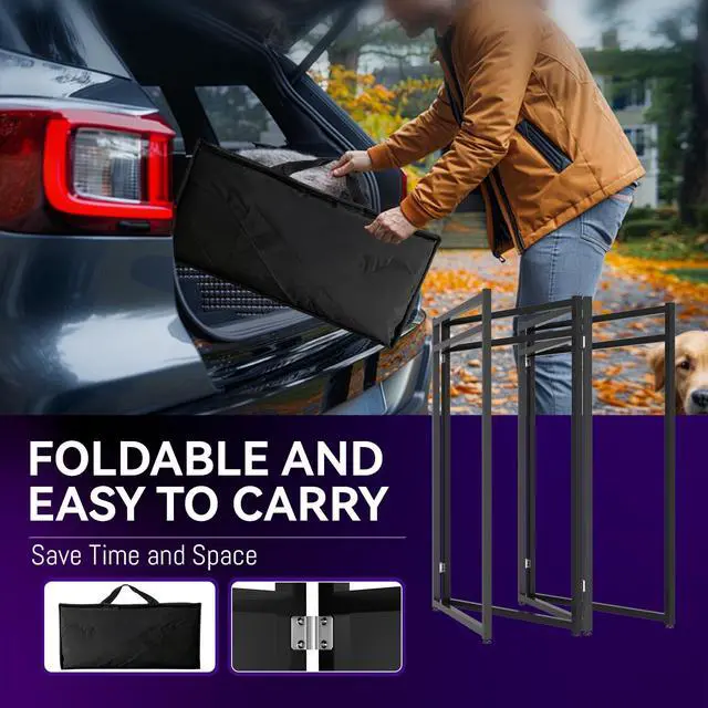 Alt view image 4 of 7 - Portable DJ Booth Table Stand with 2-Height Adjustable Top Board, All-Iron Heavy Duty DJ Facade for Events, Includes 8 Scrims, Travel Bag, and 4 Leveling Legs, 54x27x45 Inches