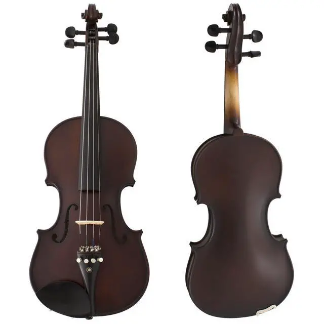Alt view image 7 of 7 - 4/4 Full Size Acoustic Violin, Solid Spruce Maple Body with Case