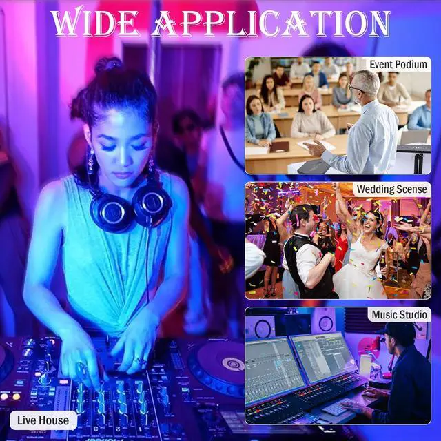 Alt view image 7 of 7 - Portable DJ Booth Facade,DJ Table,Heavy-Duty DJ Table Stand Portable Booth,Iron Plate Surface DJ Facade Booth,with Carry Bag & Hook & Cup Holder (41.3"L x 20.4"W x 43.3"H)