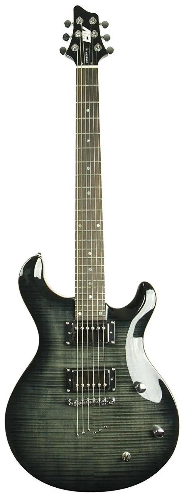 Main image of 6 String IP-350 TBK PRS Solid-Body Electric Guitar, Trans Black