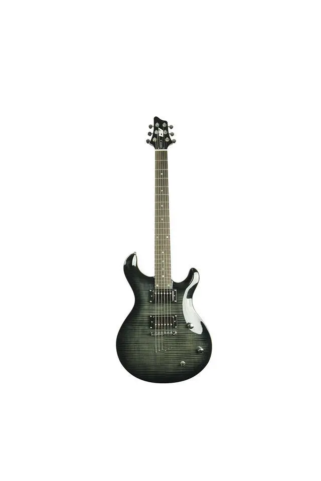 Alt view image 2 of 7 - 6 String IP-350 TBK PRS Solid-Body Electric Guitar, Trans Black