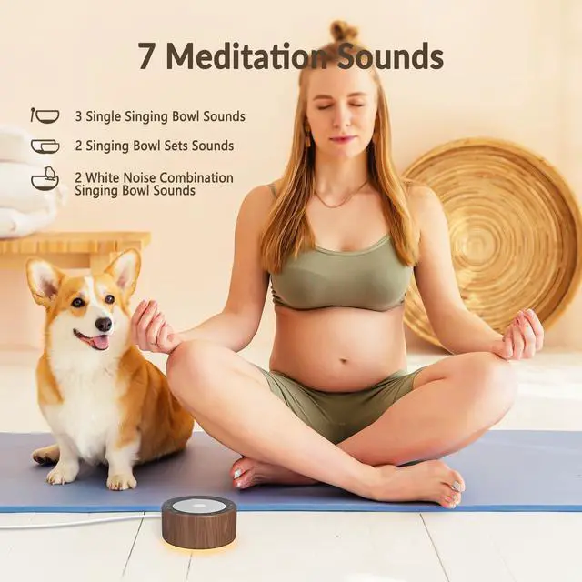 Alt view image 3 of 7 - Tibetan Meditation Singing Bowl Machine - 7 Singing Bowls Sounds, Crystal Healing, Chakra Healing, Mindfulness and Stress Relief Timer and Memory Features for Women/Men
