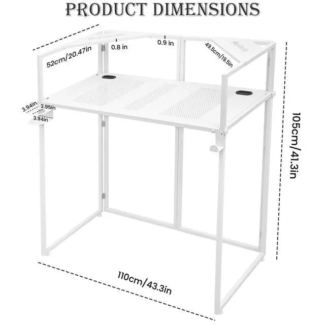 Alt view image 2 of 7 - Portable DJ Booth Facade,DJ Table,Heavy-Duty DJ Table Stand Portable Booth,Iron Plate Surface DJ Facade Booth,with Carry Bag & Hook & Cup Holder (41.3"L x 20.4"W x 43.3"H)