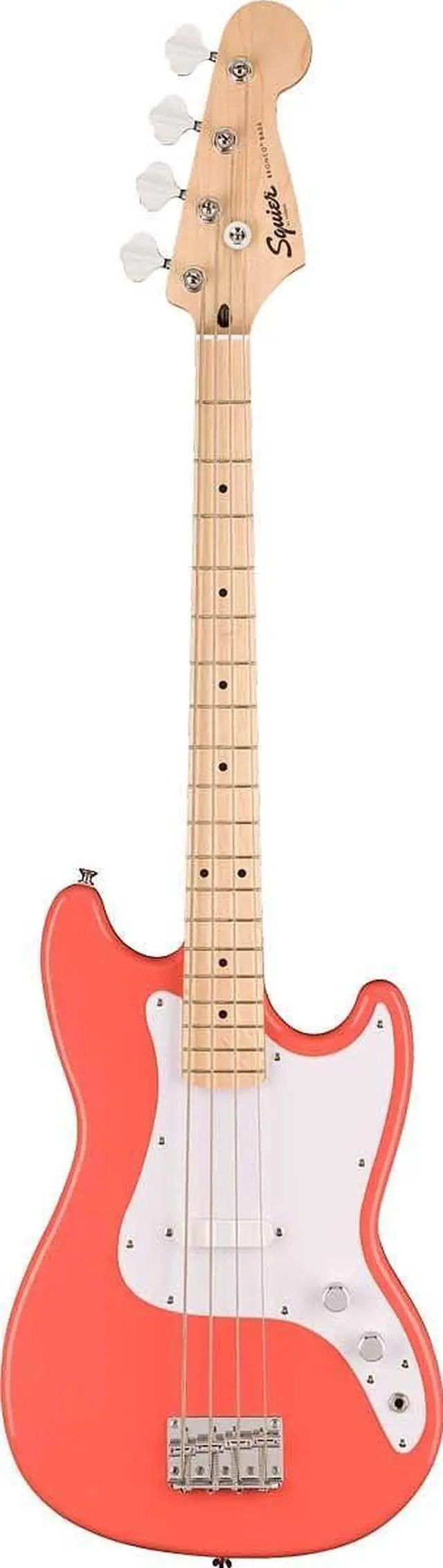 Alt view image 4 of 7 - Squier Squier Sonic Bronco Bass, Tahitian Coral, Maple Fingerboard