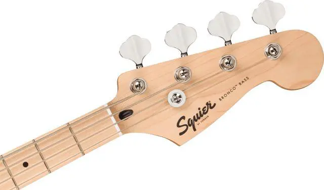 Alt view image 6 of 7 - Squier Squier Sonic Bronco Bass, Tahitian Coral, Maple Fingerboard