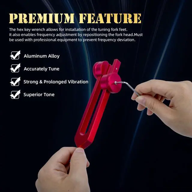 Alt view image 7 of 7 - 10 PCS Chakra Tuning Fork for Healing, Multi-Color Weighted Tuning Forks, Aluminum Alloy Tuning Forks with Activator & Feet (126.22-432Hz) for DNA Healing, Sound Therapy
