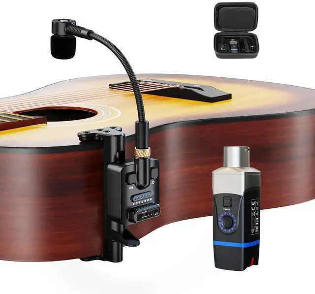 Main image of U8 Acoustic Guitar Wireless System 2.4GHz Wireless Guitar Transmitter and Receiver for Acoustic Classical Guitar