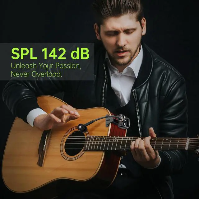 Alt view image 3 of 7 - U8 Acoustic Guitar Wireless System 2.4GHz Wireless Guitar Transmitter and Receiver for Acoustic Classical Guitar
