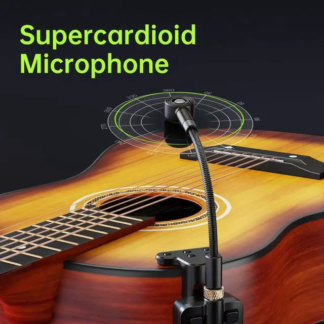 Alt view image 4 of 7 - U8 Acoustic Guitar Wireless System 2.4GHz Wireless Guitar Transmitter and Receiver for Acoustic Classical Guitar