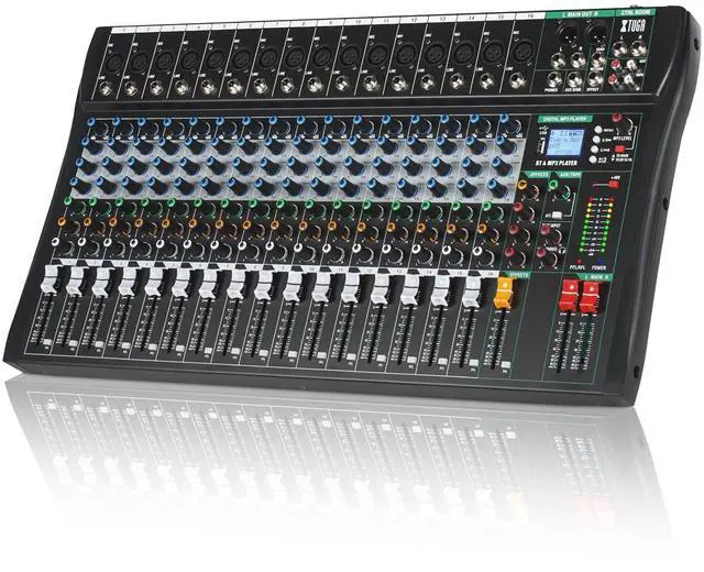 Main image of 16 Channel Audio Mixer,Professional Sound Board DJ Mixer(CT160) | 48V Phantom Digital Effect,3-band EQ,Bluetooth DJ Mixing Console System,Sound Mixer for PC Podcast Studio Streaming Recording